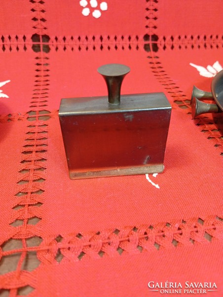 Retro industrial copper tray, ashtray, match holder