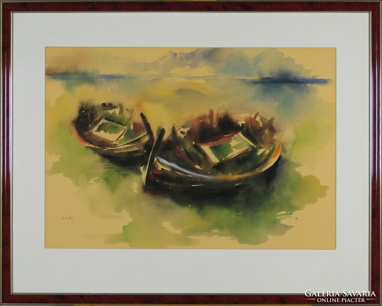 "Melitta" jelzéssel európai festő : Két csónak
