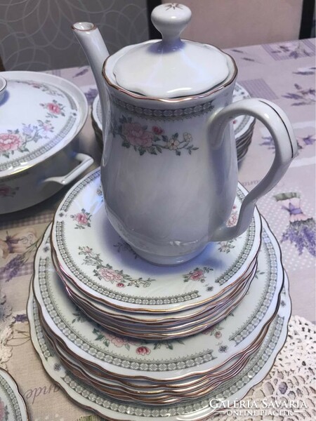 GUOGUANG Fine China porcelán komplett teás-, kávés és étkészlet