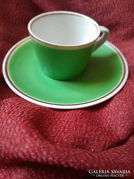 Hollóházi  Zöld  kávés csésze
