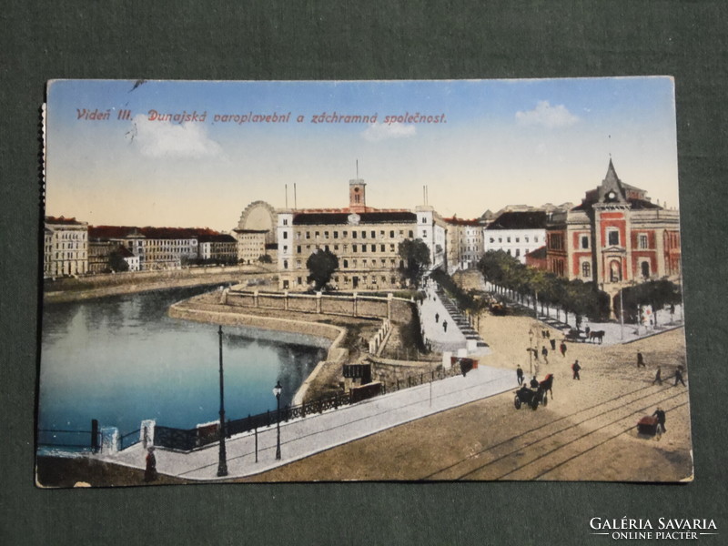 Képeslap, Postkarte, Wien 3. Landstraße Österreich, Donau Dampfschifffahrts- und Rettungsgesellschaf
