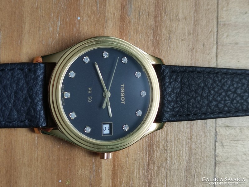Tissot vintage watch with diamonds