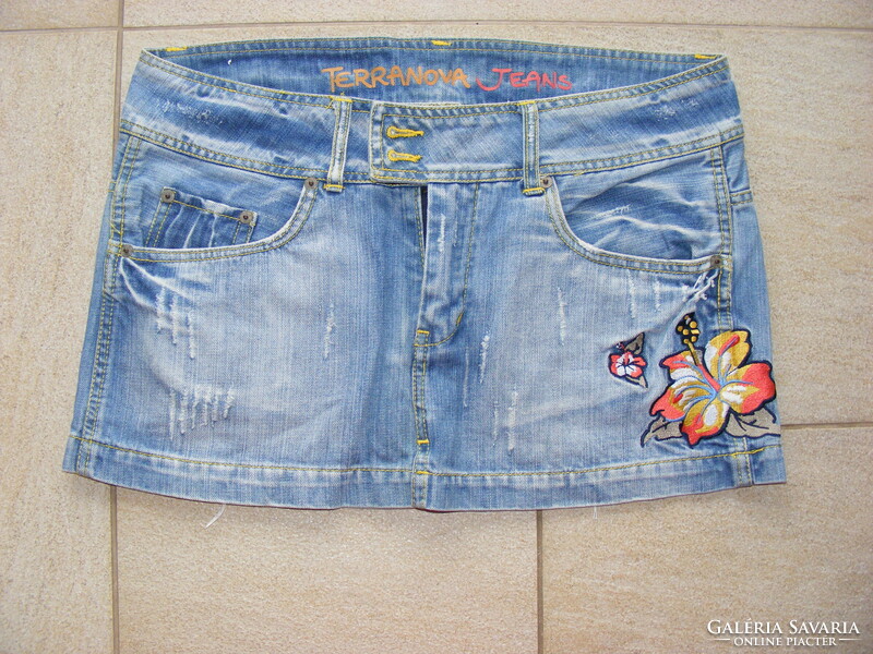 Terranova jeans women's L size jeans bottoms, mini skirt