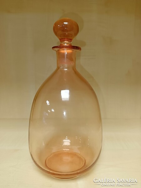 Art deco pink corked bottle