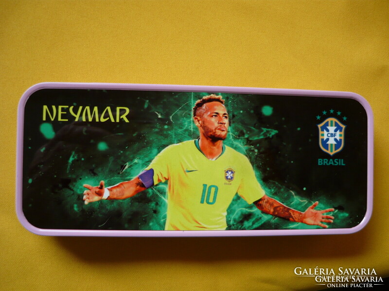 NEYMAR BRAZÍLIA FÉM DOBOZ, TOLLTARTÓ