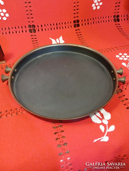 Retro industrial copper tray, ashtray, match holder