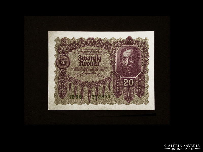 Unc.- Zwanzig kronen - 20 kroner - Austrian-Hungarian bank Vienna - 1922