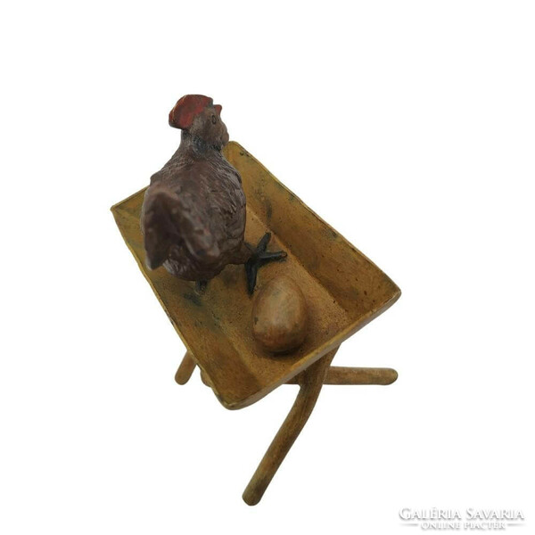 Viennese bronze hen with eggs m748