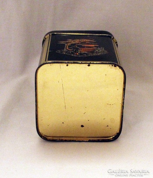 Small square Chinese tea metal box