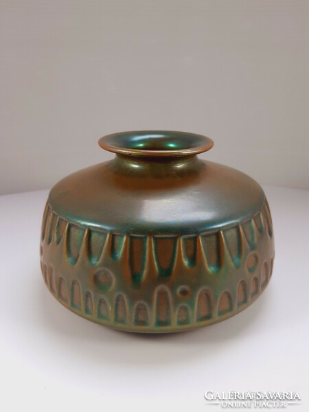 Zsolnay eozin art deco vase, Kaspó,