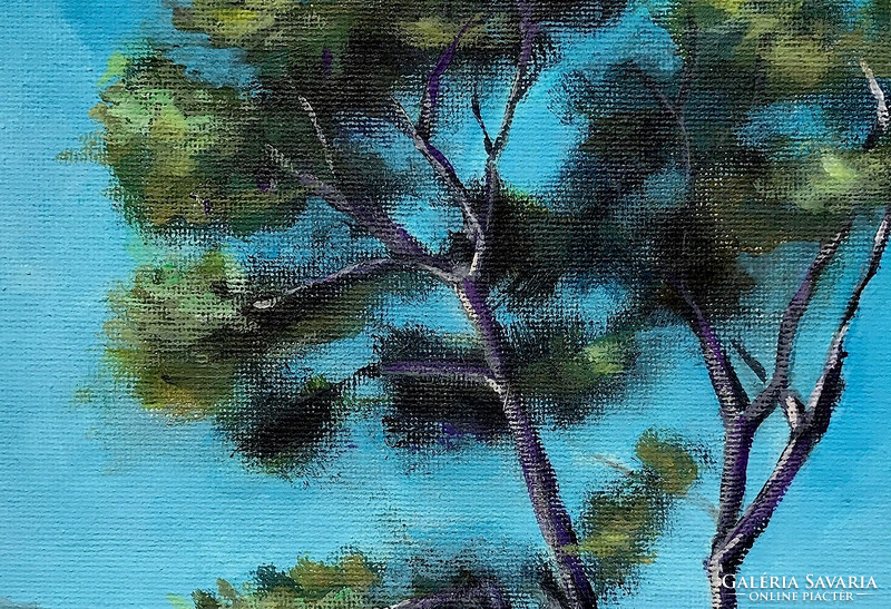 Almond tree - acrylic painting - 27.5 x 20.5 cm