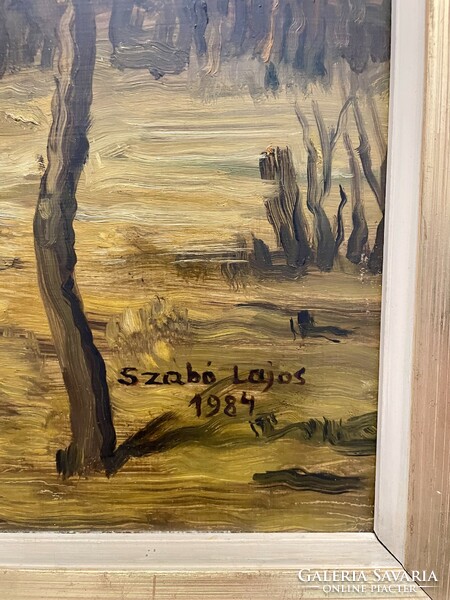 Szabó Lajos (1927-1995) EREDETI 57x77 cm olajfestménye