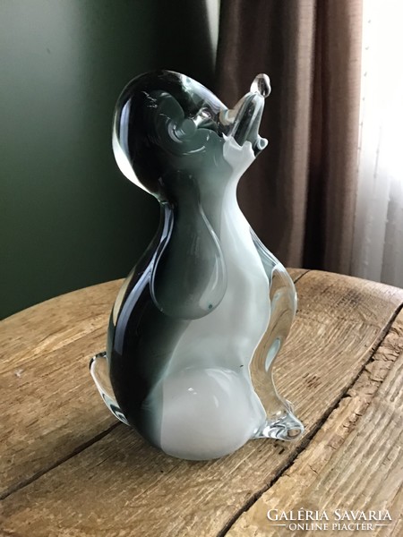 Old decorative glass dog statue from Murano
