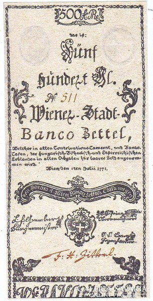Austria 500 Austro-Hungarian gulden 1771 replica unc