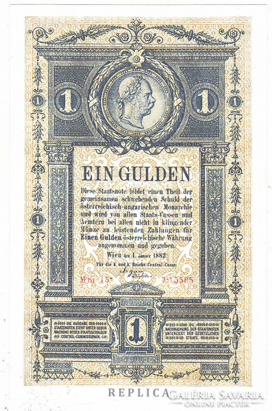 Austria replica 1 gulden/forint Austro-Hungarian gulden 1882 unc