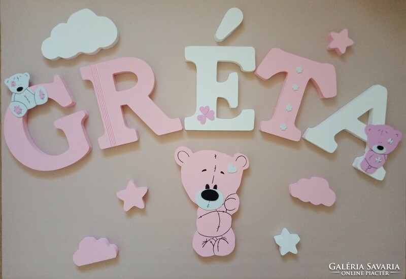 Decorative letter, baby letter, name, decoration, baby room, children's room,name plate, door name