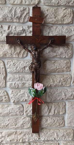 Antique, beautiful, huge corpus cross, crucifix, Jesus Christ viàgágát, házi áldàs. Video too!