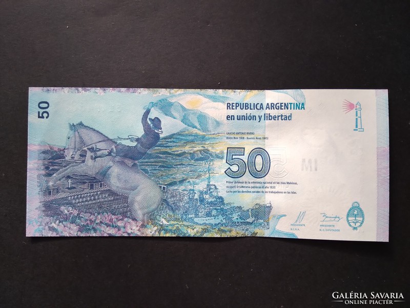 Argentína 50 Pesos 2015 aUnc