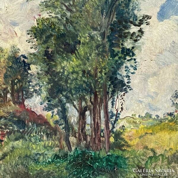 Lipót Hermann (1884-1972): nudes in the clearing f00656