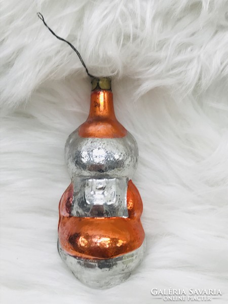 Retro glass Christmas tree decoration, pig