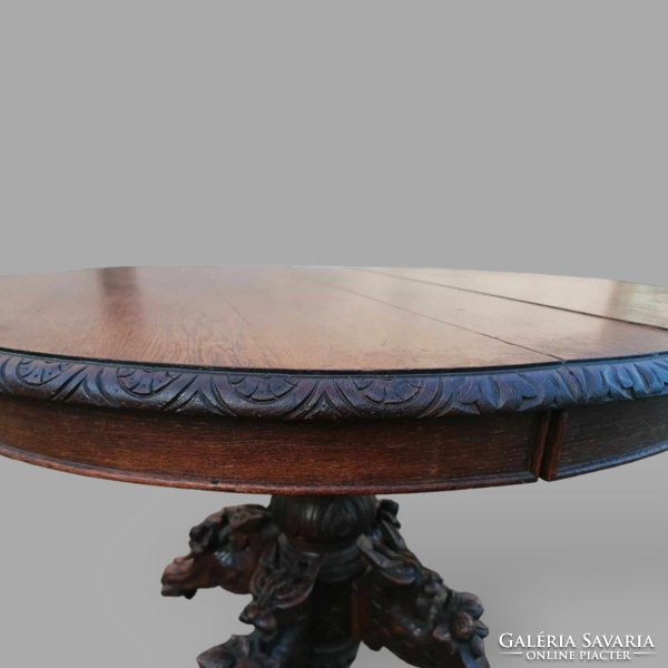 Antik neoreneszánsz étkező asztal