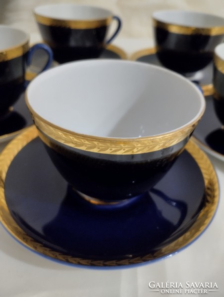 Orosz Lomonosov porcelán kávés készlet 5 személyes