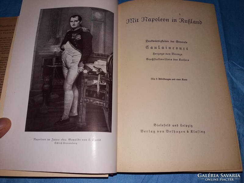 Antik 1938.Napóleonnal Oroszországban. Emlékirat könyv makulátlan hibátlan gótbetűs képek szerint