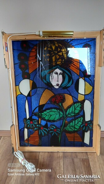 László Darvas glass painting