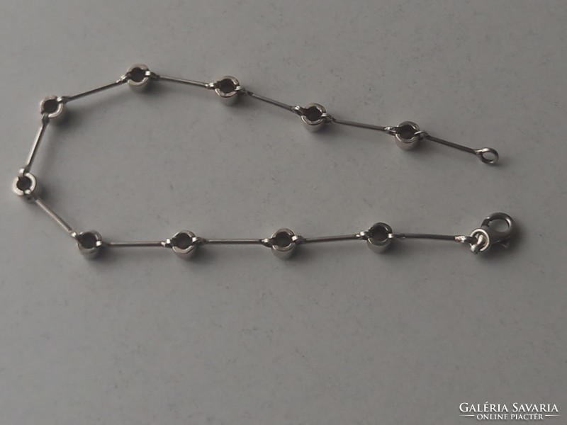 Women's silver bracelet with stones (18.5cm)