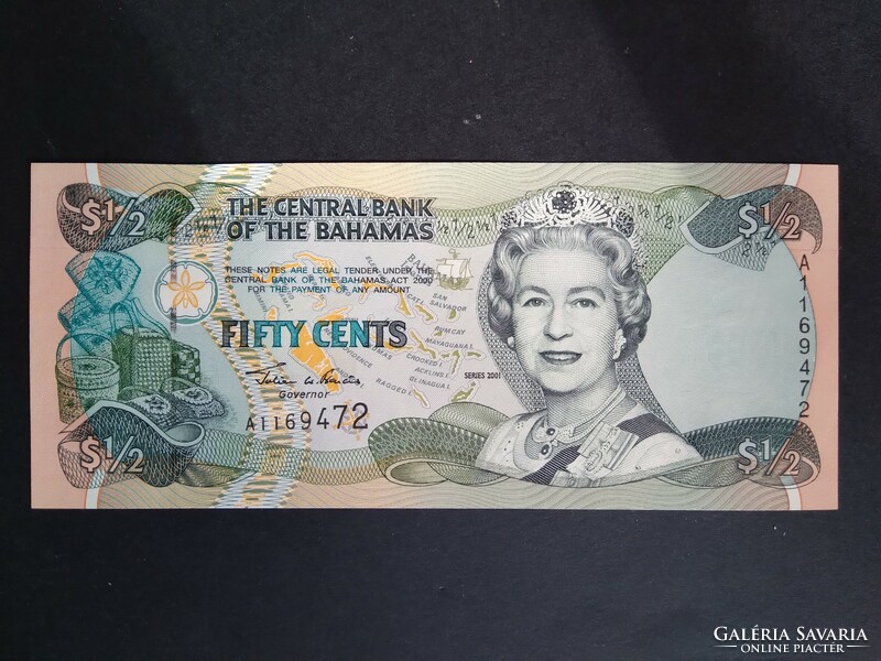 Bahamák 1/2 Dollar 2001 Unc
