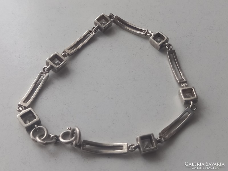 Women's silver bracelet with stones (18.5cm)