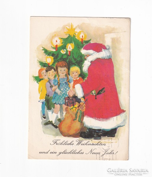 T:06 Christmas postcard from Nuremberg to London 1971