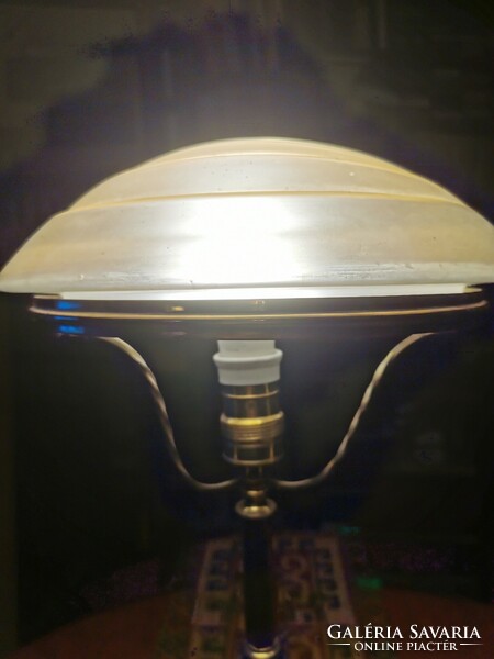Szecessziós antik réz  asztali lámpa,választható búrával.ADVENTI LEÁRAZÁS!