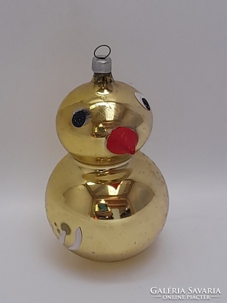 Glass Christmas tree ornament, chick, bird