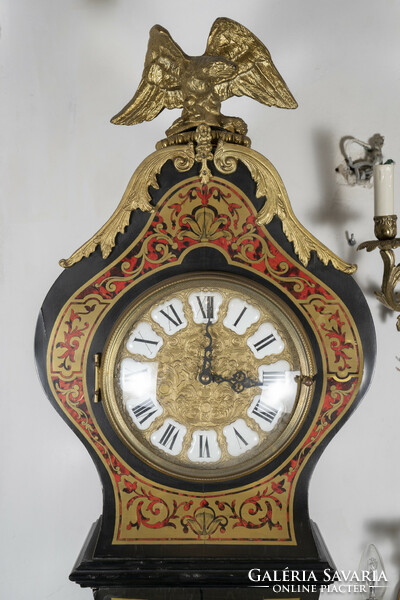 Boulle-style floor clock - with a plastic eagle figure