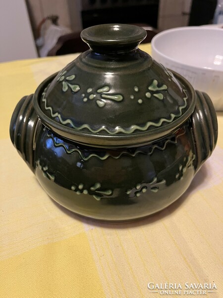 New glazed earthenware pot