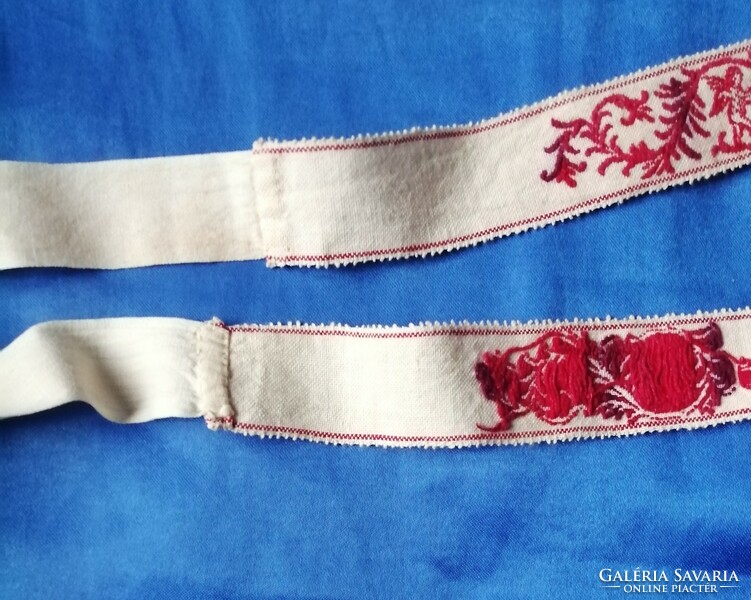 Old embroidered ribbon from a clothing store