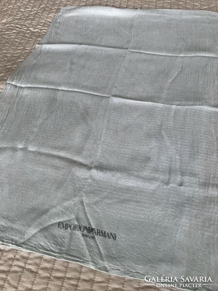 Emporio armani 100% viscose scarf in aqua blue, 160 x 55 cm