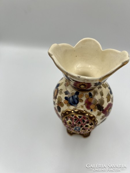 Antique openwork fischer vase