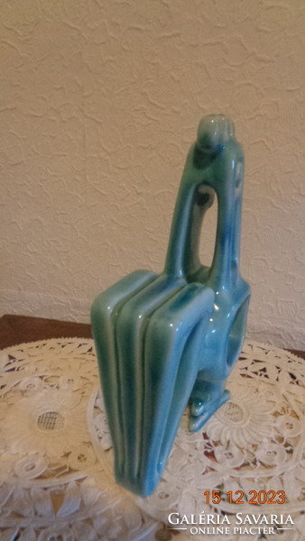 Zsolnay blue, art deco, Palatine Judit cock, 20 cm
