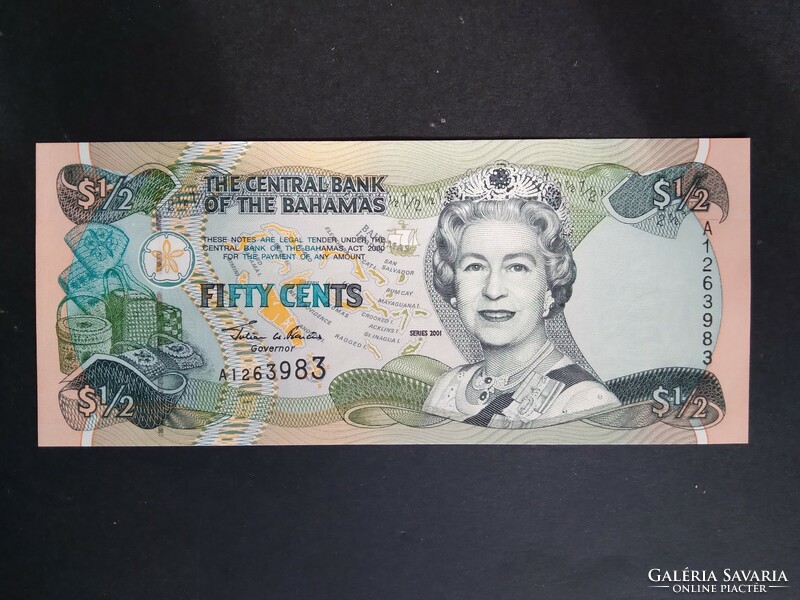 Bahamák 1/2 Dollar 2001 Unc