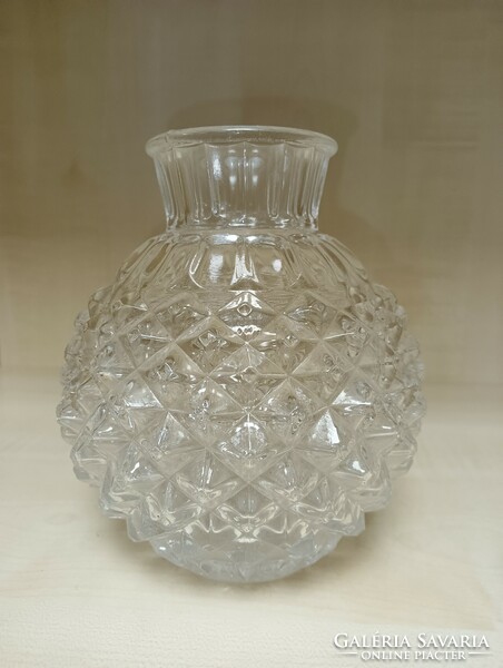 Ruffled glass vase