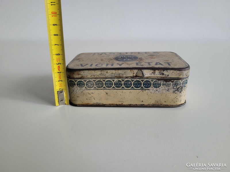 Old metal box Vichy-etat French lozenge candy box