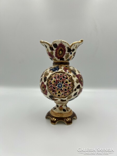 Antique openwork fischer vase