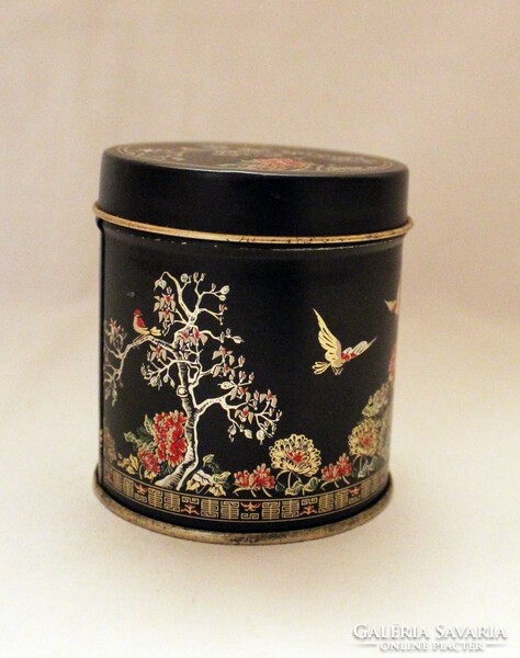 Small Chinese tea metal box oval