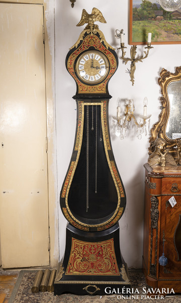 Boulle-style floor clock - with a plastic eagle figure