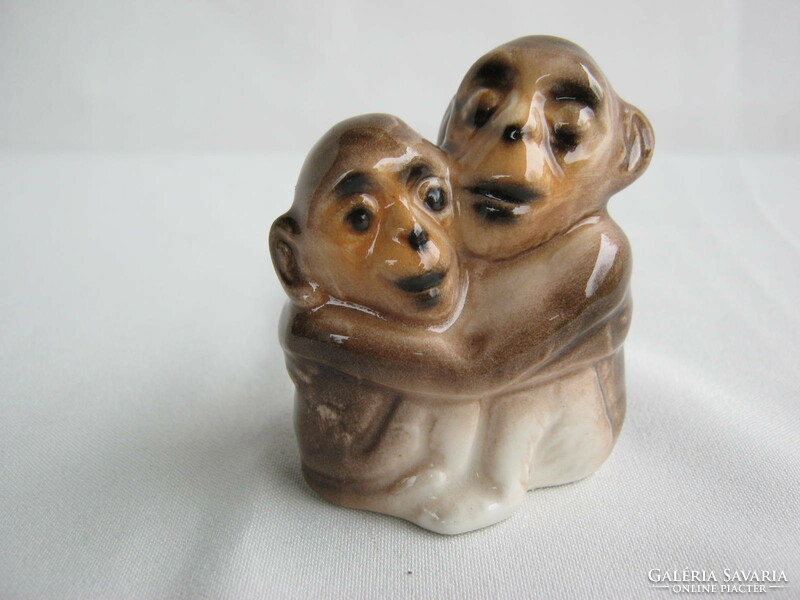 Porcelain monkey couple