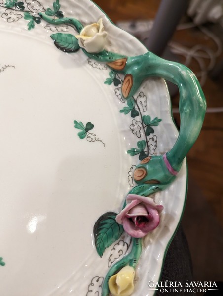 Large Herend porcelain tray (damaged)