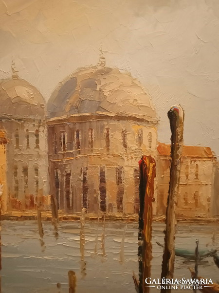 Venice painting (90x60), with frame: 122x92 cm, signed, juried