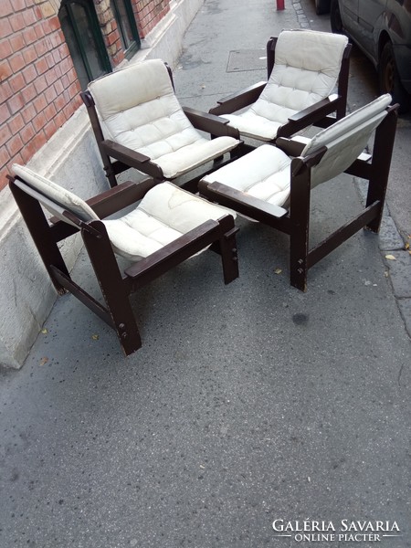 4 mid-century armchairs, 1970